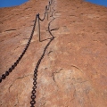 Uluru, steep climb up and down