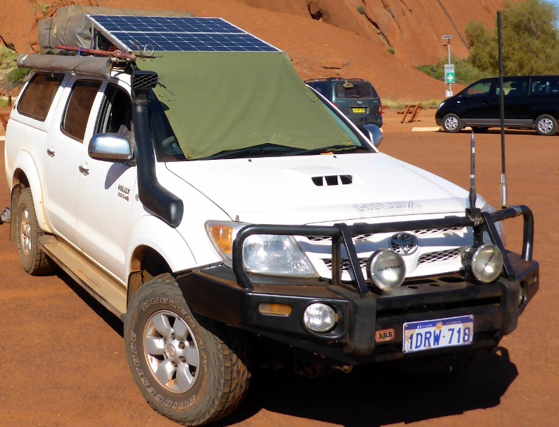 hilux with new solar panels