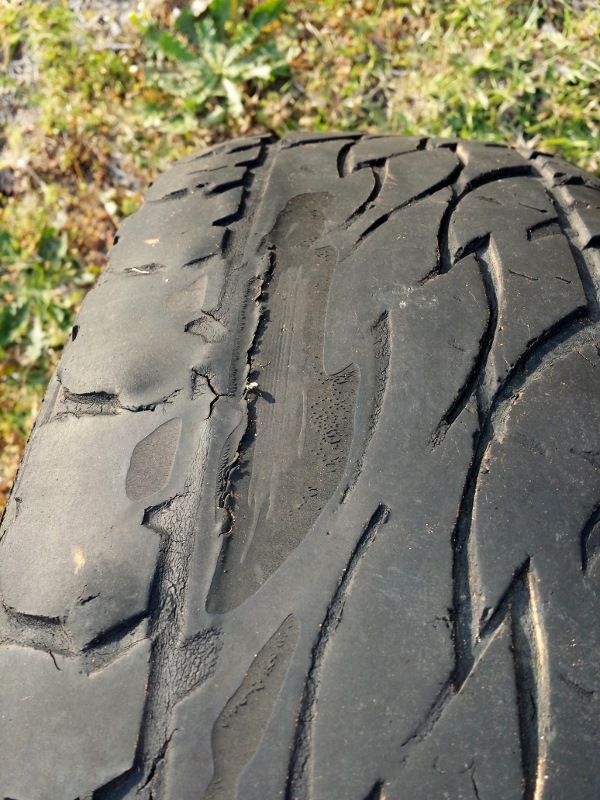 d697 bridgestone worn tyres